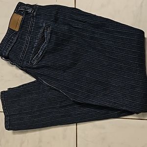 American Eagle Striped Mom Jeans